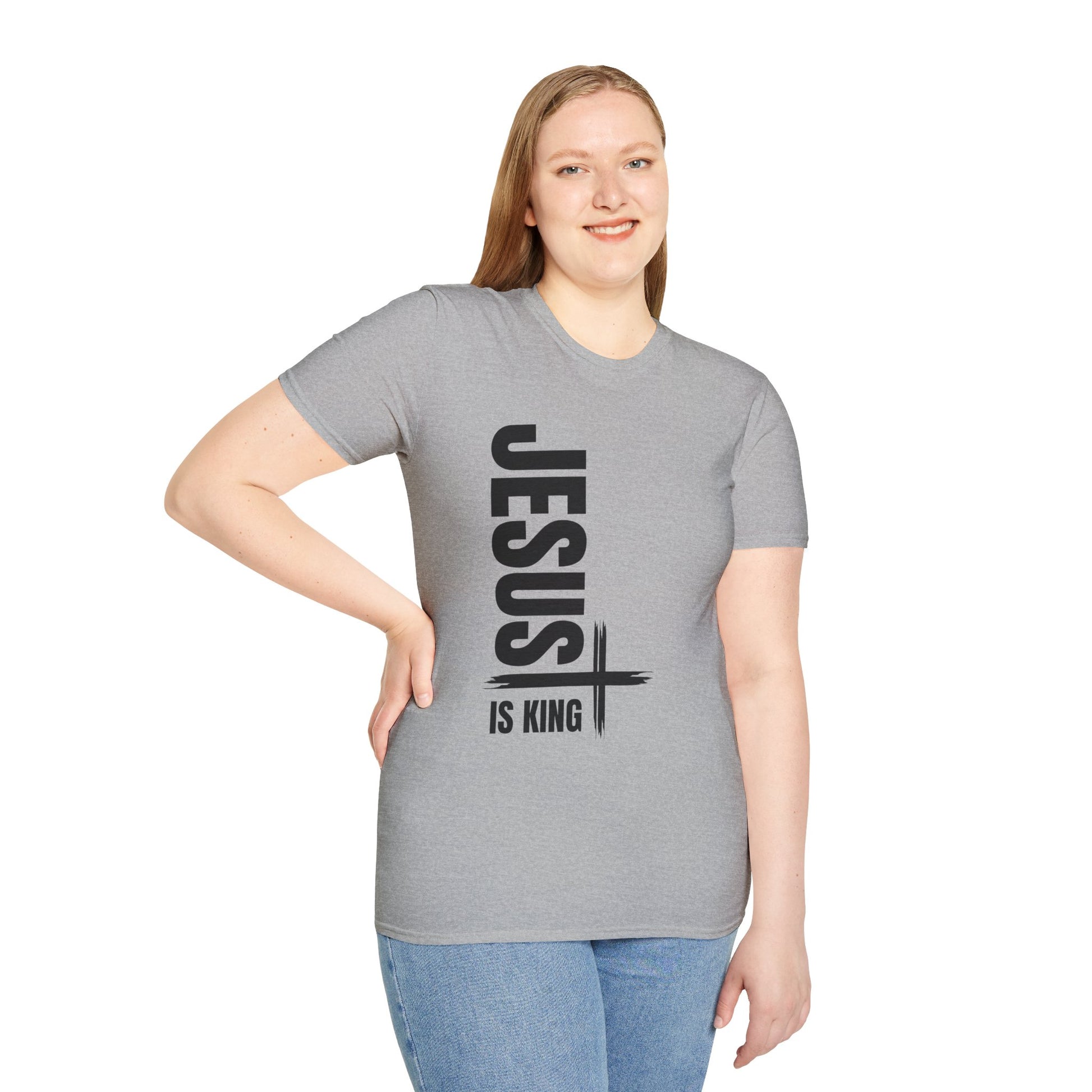 Christian Unisex T-Shirt - Jesus is King Faith-Based Tee for Believers