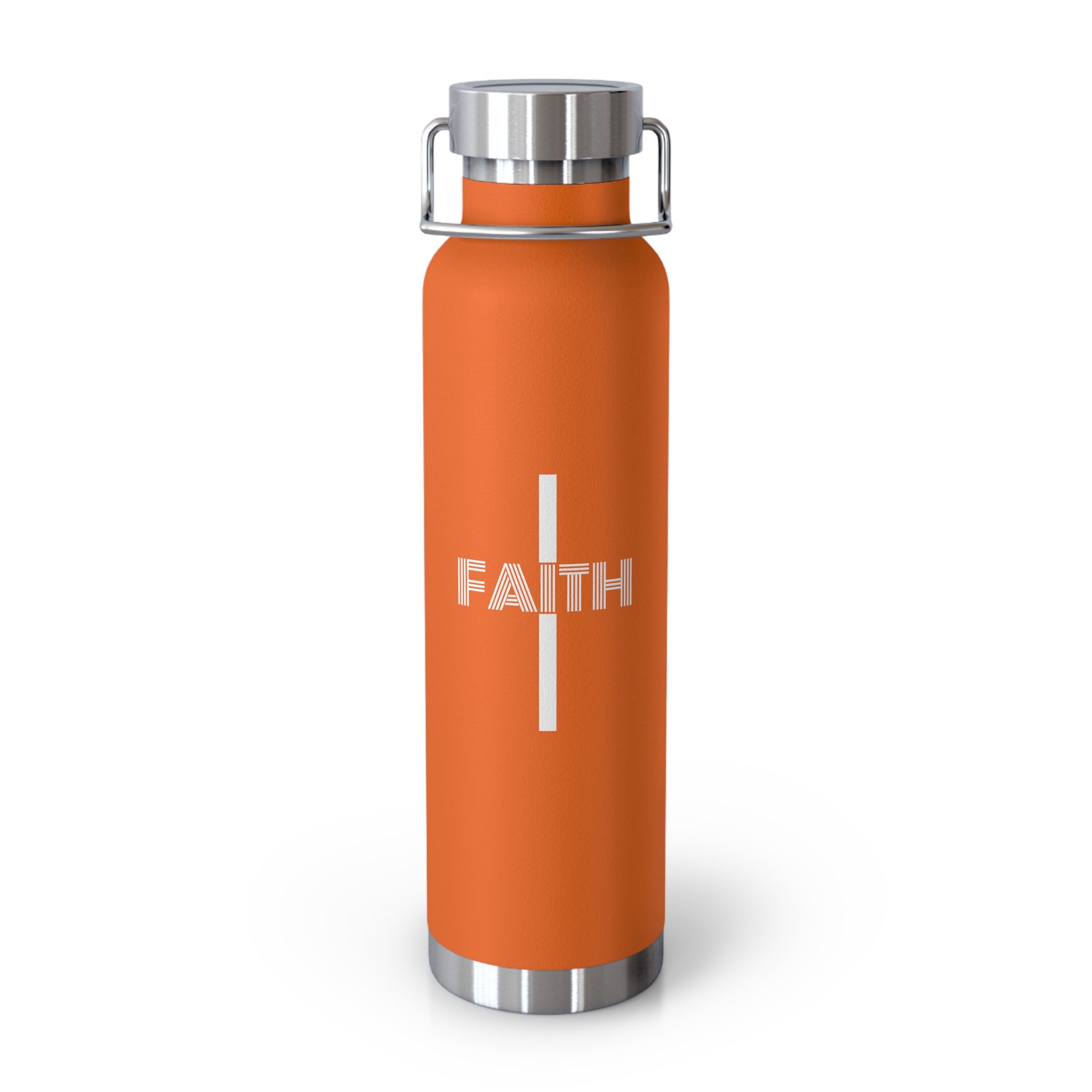 Faith Cross 22oz Insulated Water Bottle — Copper Vacuum Thermal Flask