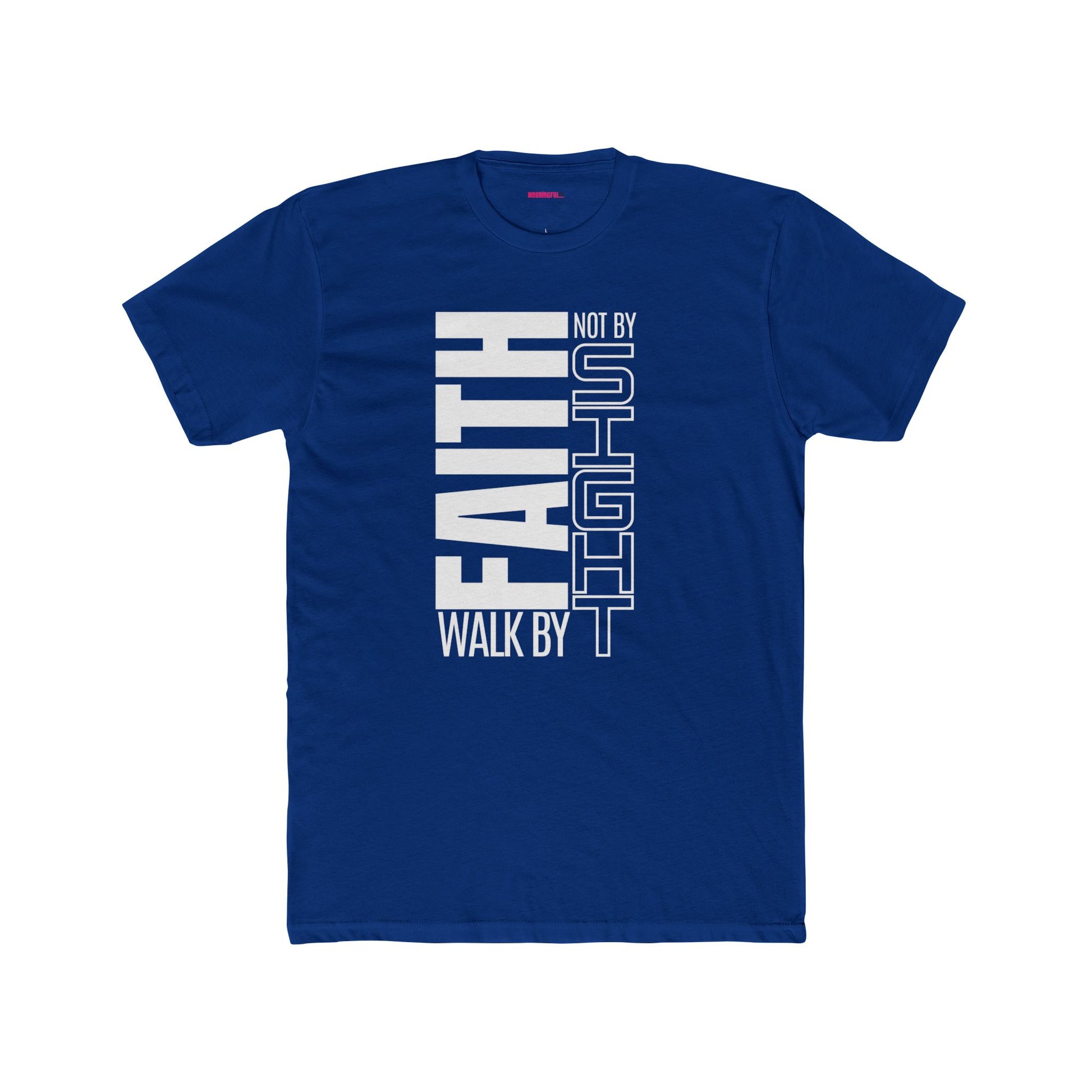 Walk by Faith Unisex T-Shirt – Minimalist Graphic Tee for Modern Christians, Cotton Crew, Casual Faith-Based Shirt, Gift for Him or Her