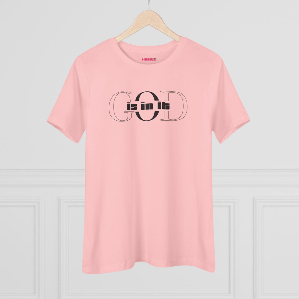 God is it, Women's Cotton Tee, Faith-Based T-Shirt, Casual Everyday Wear, Graphic Tee for Women, Spiritual Gift, Comfortable Outfit