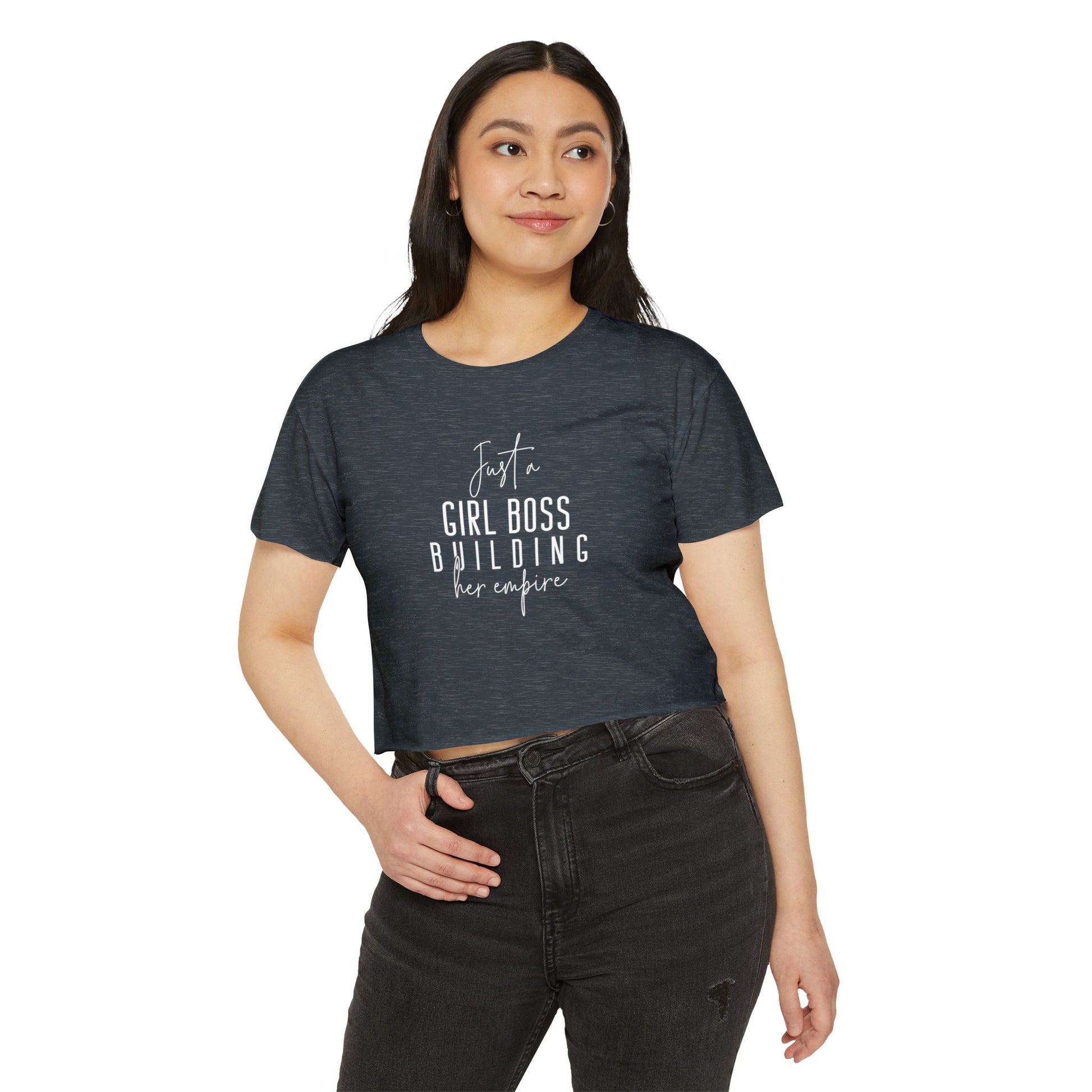 Crop Top Positive Vibes Self Love Gift for Her, Boss Lady T-Shirt