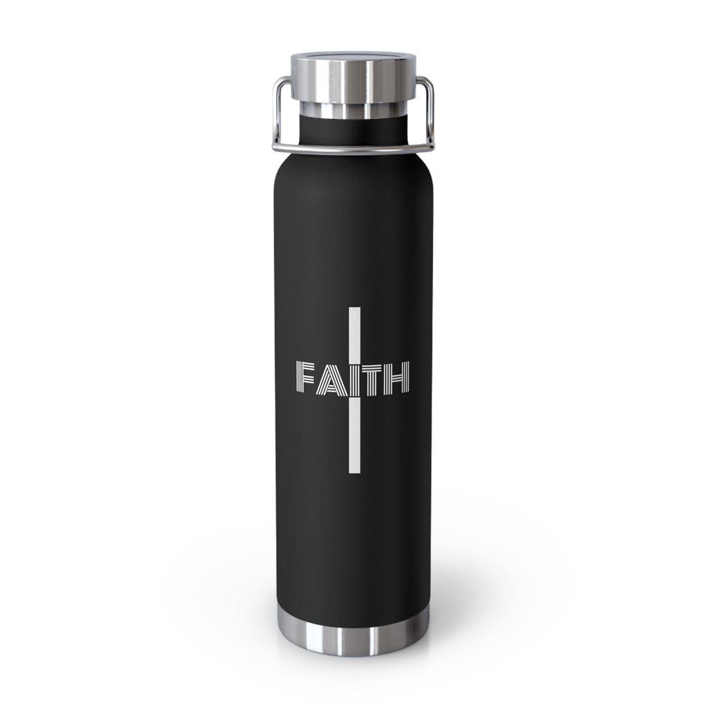 Faith Cross 22oz Insulated Water Bottle — Copper Vacuum Thermal Flask
