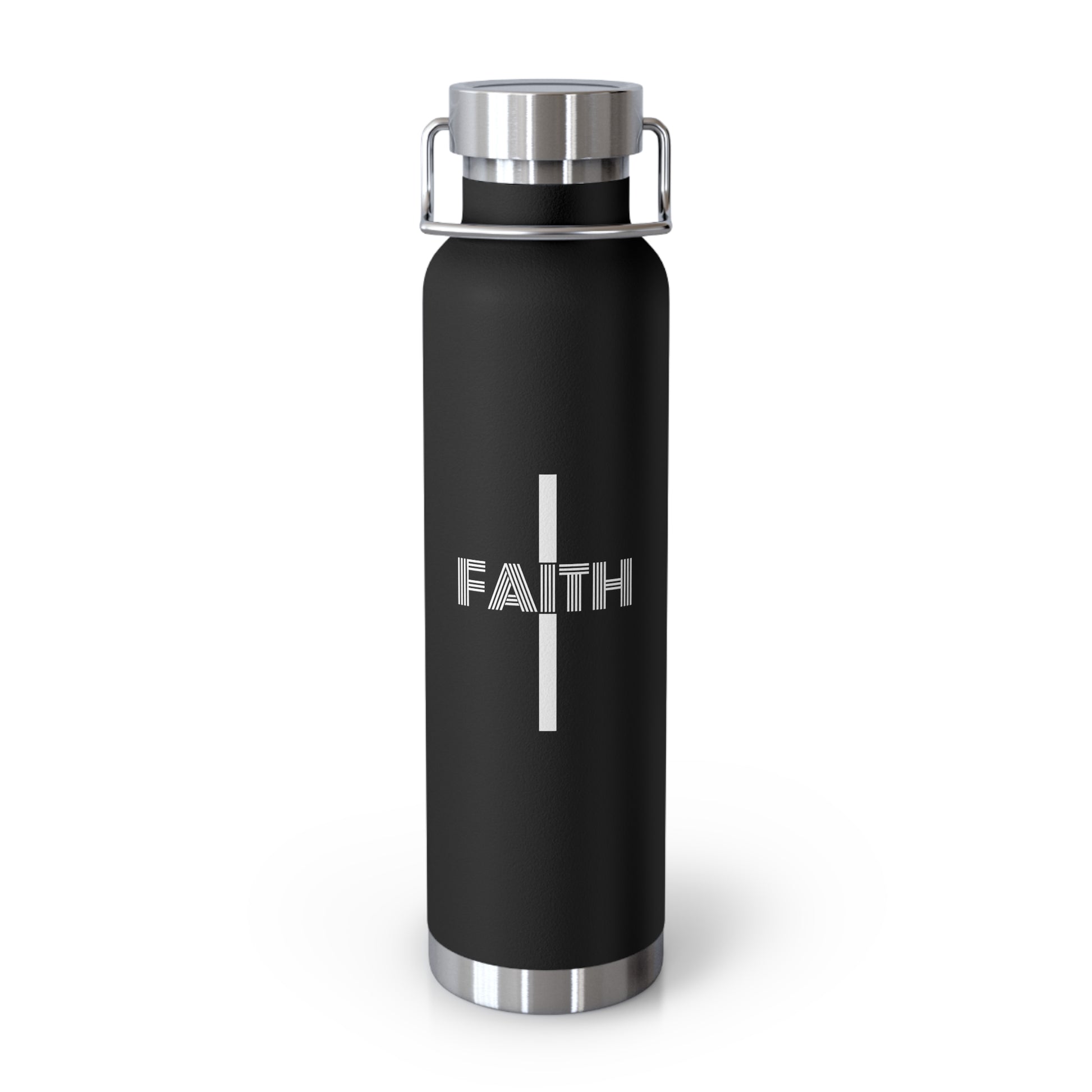 Faith Cross 22oz Insulated Water Bottle — Copper Vacuum Thermal Flask