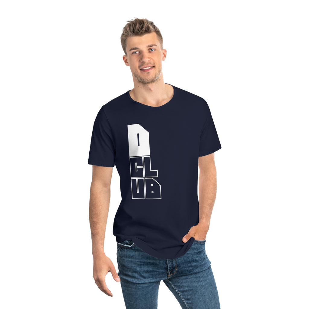 Men's Curved Hem Tee - Stylish Graphic Tee, D Club T-shirt, Casual Wear, Trendy Fashion, Streetwear Essential, Gift for Him