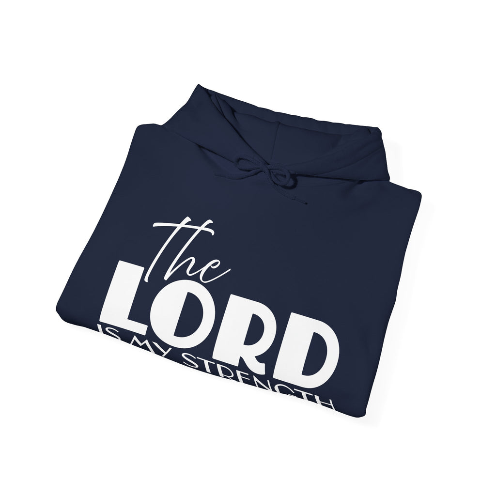 Psalm 28:7 'The Lord Is My Strength' Hoodie — Faith-Based Christian Sweatshirt