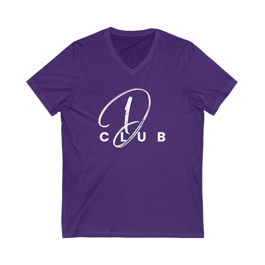 D Club V-Neck Tee, Unisex Graphic Tee, Casual Wear, Everyday Style