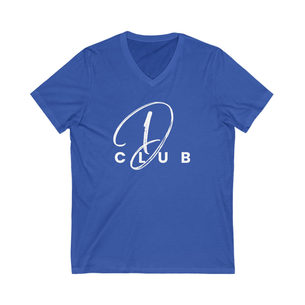 D Club V-Neck Tee, Unisex Graphic Tee, Casual Wear, Everyday Style