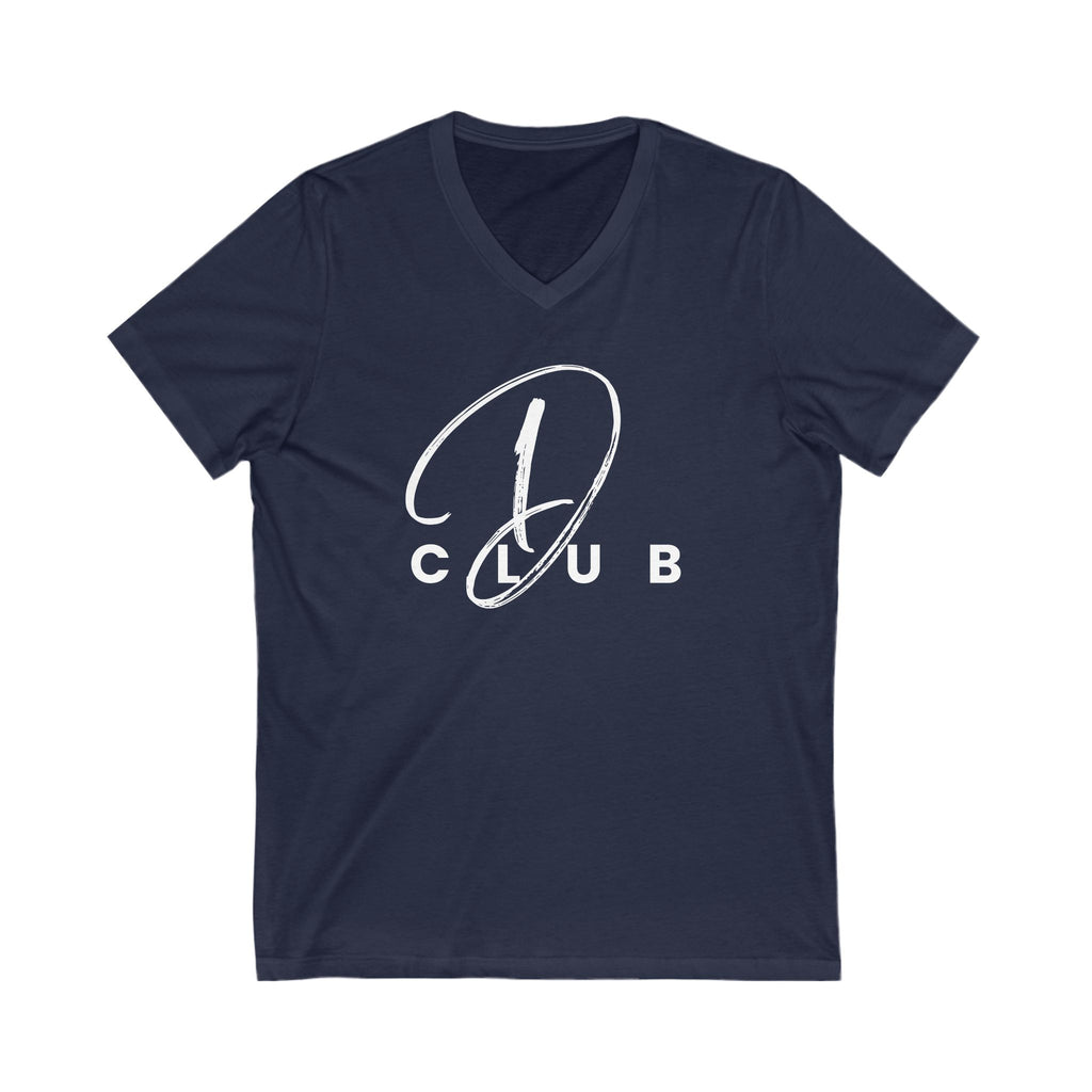 D Club V-Neck Tee, Unisex Graphic Tee, Casual Wear, Everyday Style