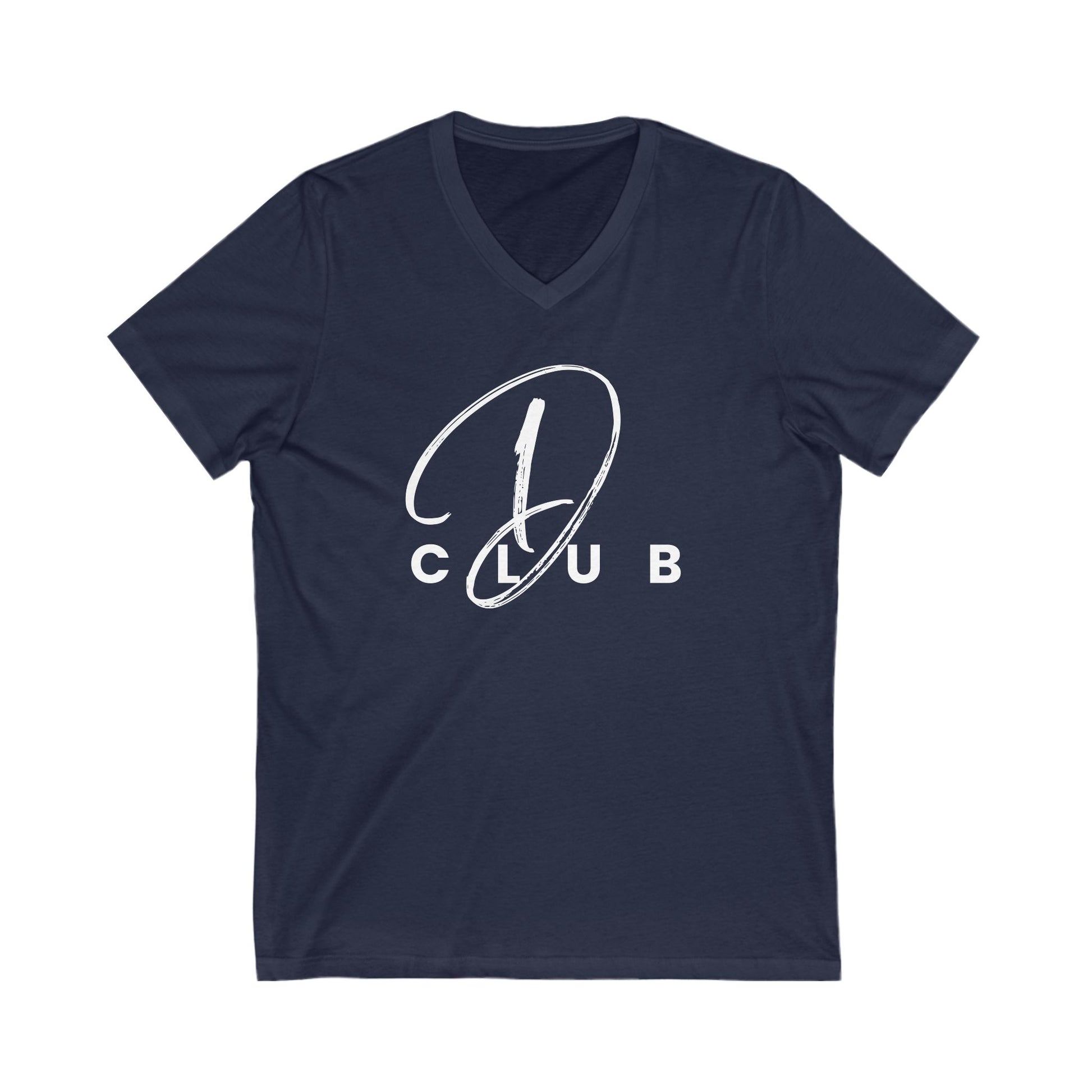 D Club V-Neck Tee, Unisex Graphic Tee, Casual Wear, Everyday Style