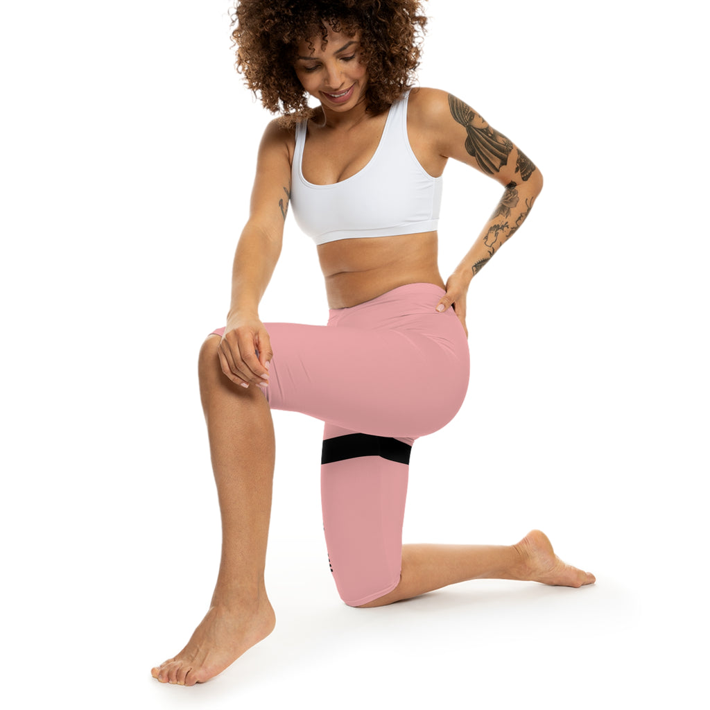 Faithful Stripe Capri Leggings — Bold Vertical 'FAITH' Yoga Pants