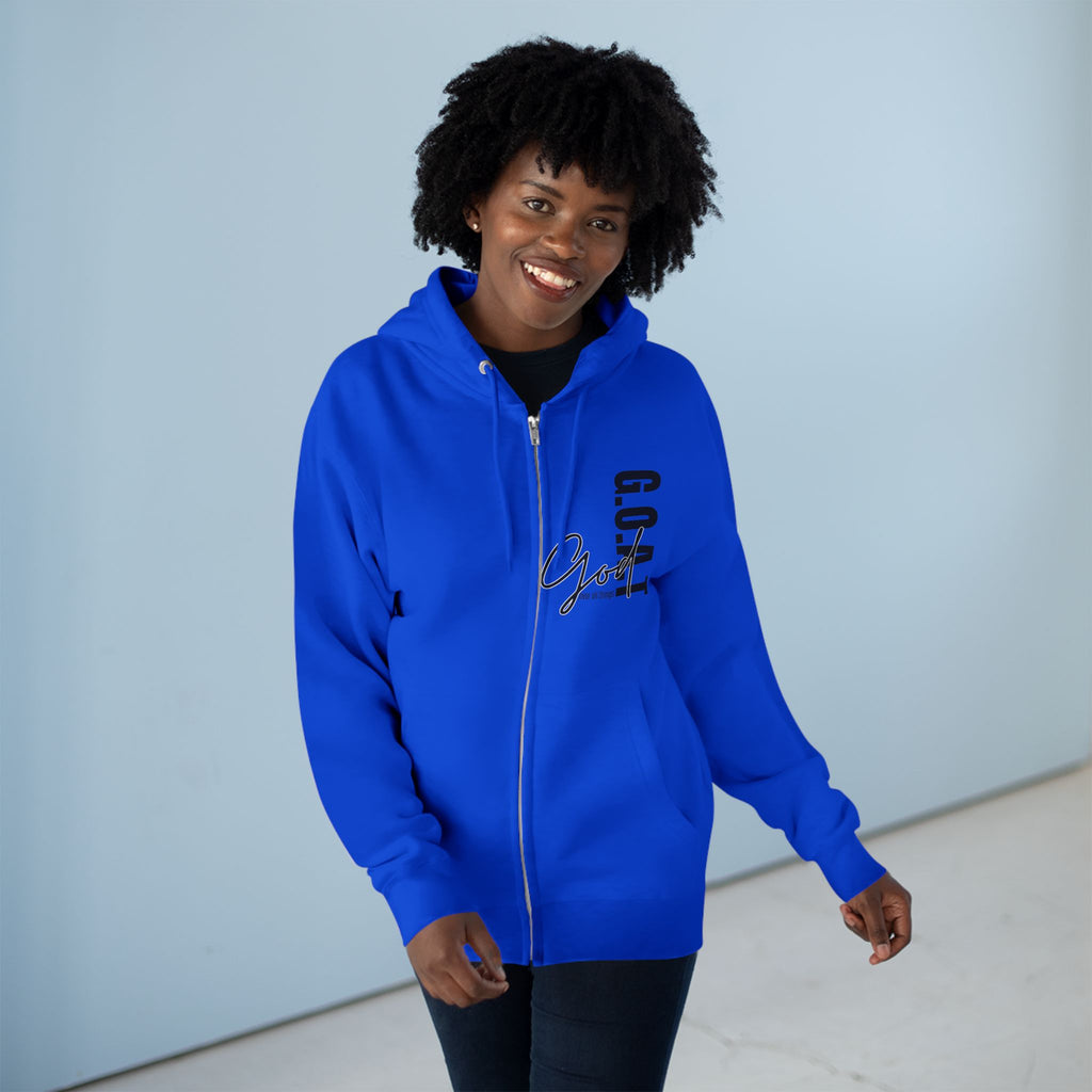Zip Hoodie, Unisex Hoodie, Cozy Oversized Hoodie, Inspirational Apparel, Versatile Layering Piece, Gift for Motivators, Goat God T-shirt
