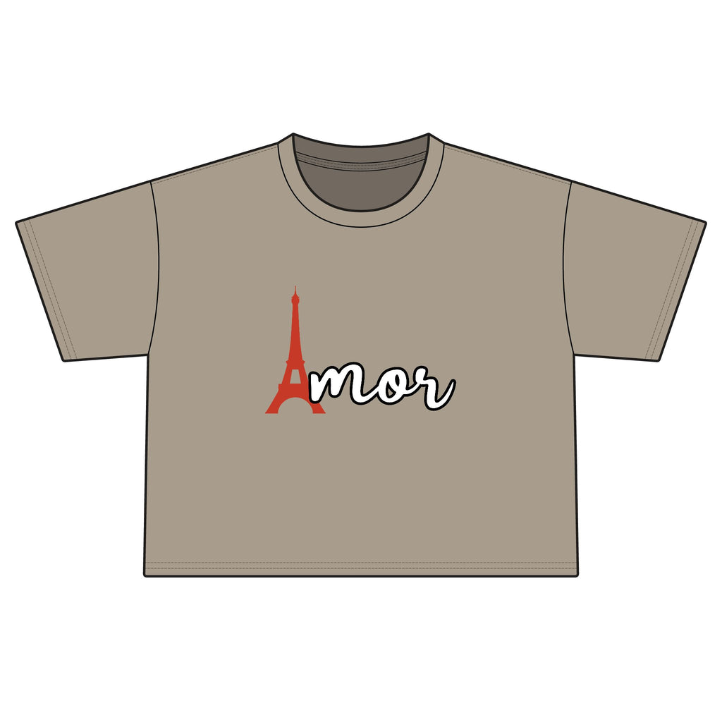 Amor Eiffel Boxy Tee — Women's Paris Love Graphic T-Shirt