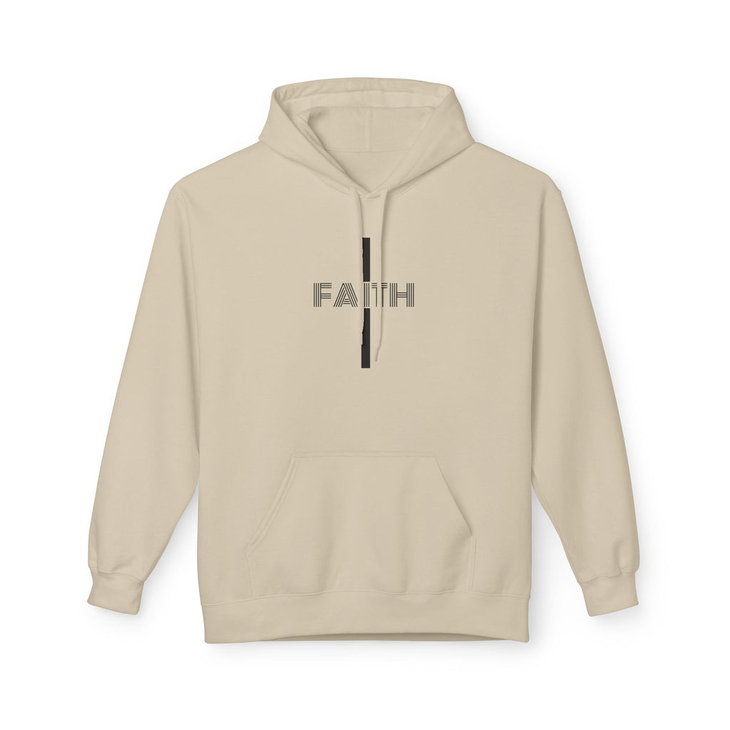 Faith Unisex Midweight Fleece Hoodie, Cozy Casual Wear, Inspirational Gift, Faith-Driven Style, Perfect for Everyday & Holidays
