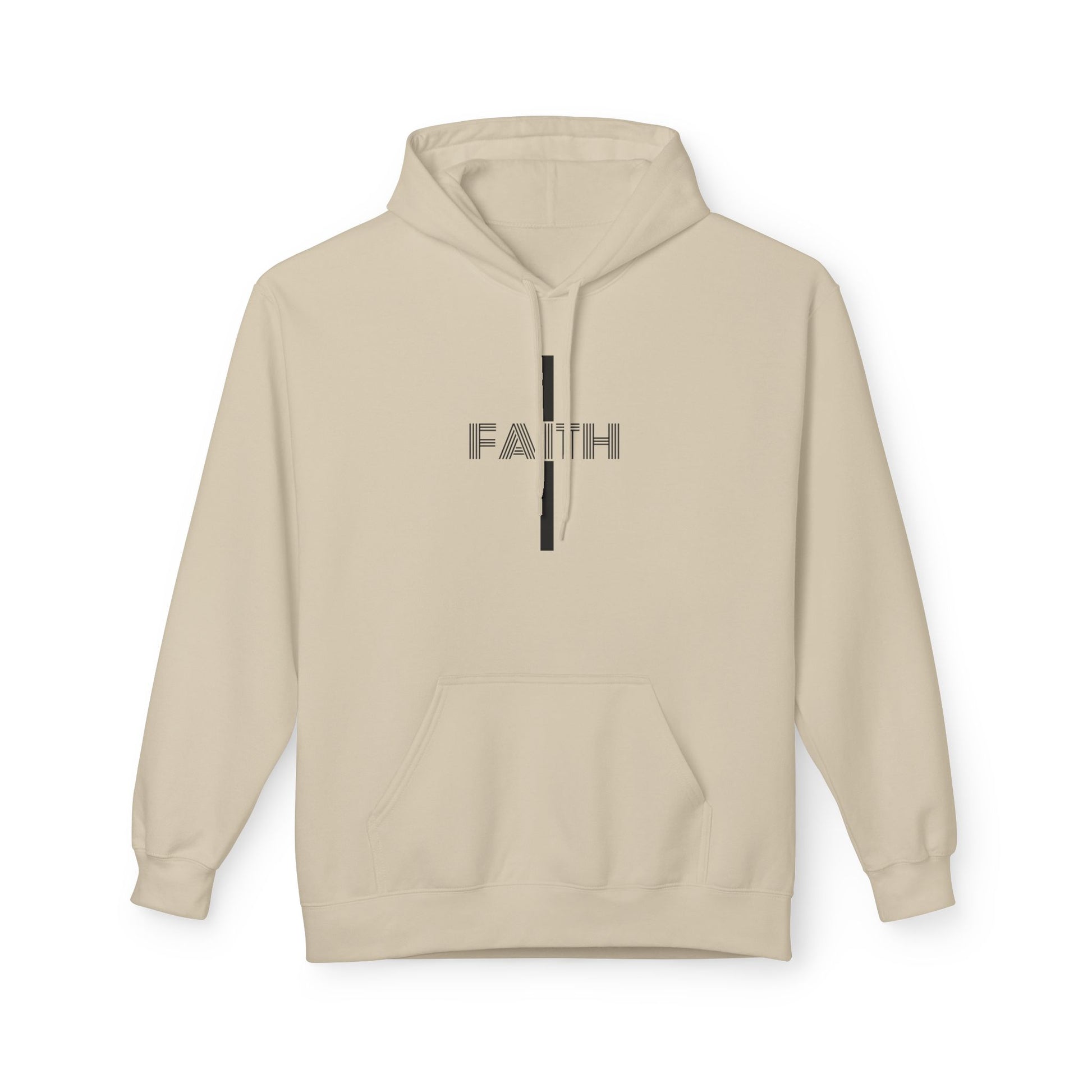 Faith Unisex Midweight Fleece Hoodie, Cozy Casual Wear, Inspirational Gift, Faith-Driven Style, Perfect for Everyday & Holidays