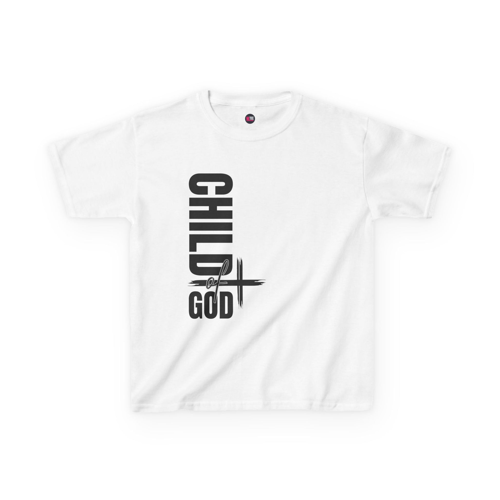 Kids Tee — "Child of God" Vertical Cross Christian T‑Shirt