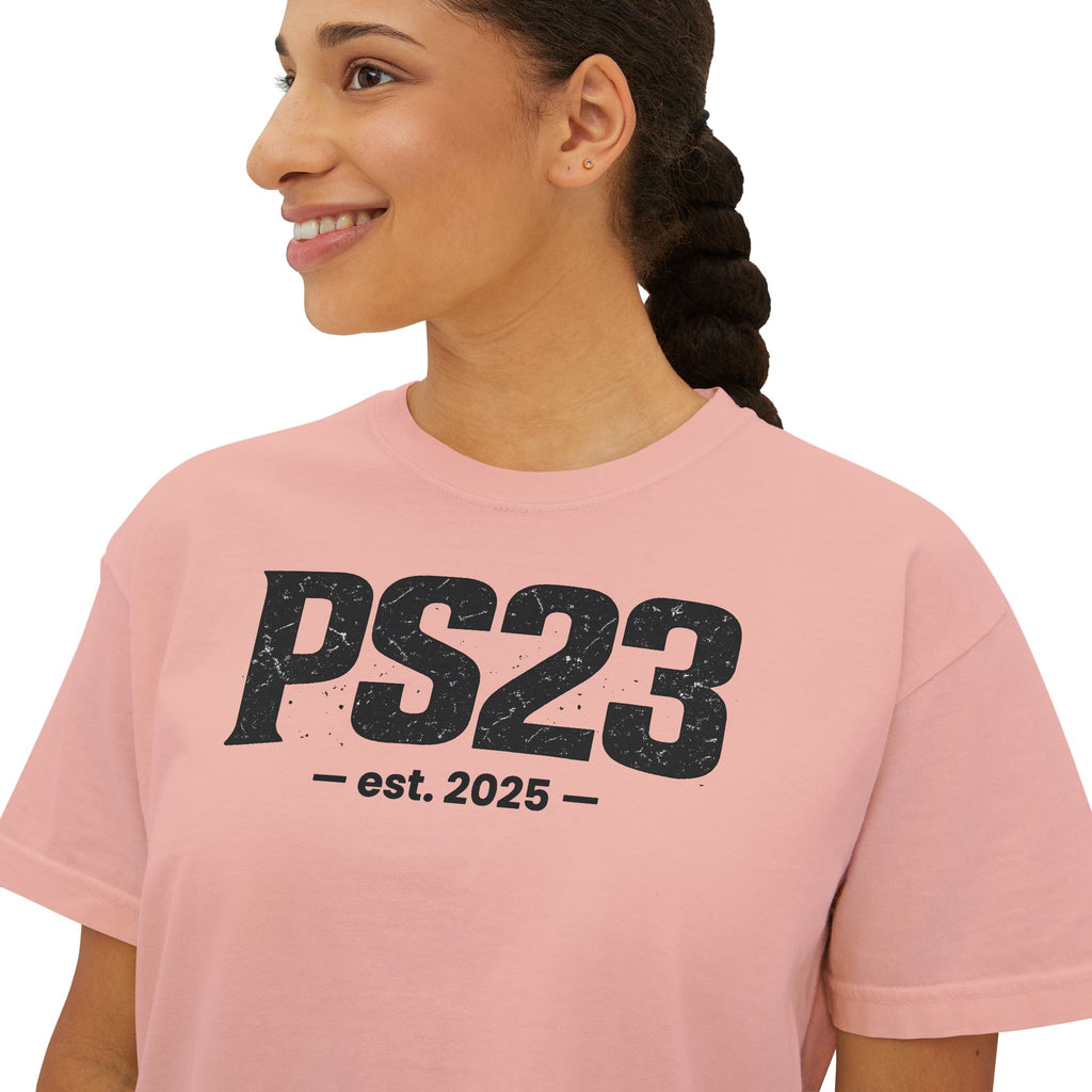 Psalm 23 Women's Boxy Tee — Inspirational Faith Graphic Shirt