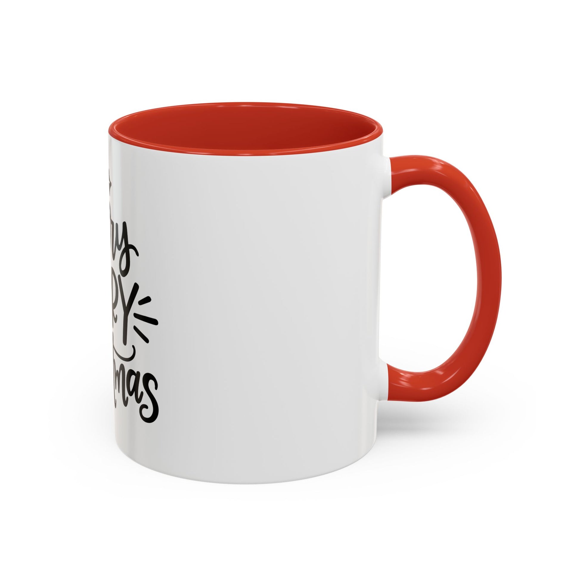 Very Merry Christmas Coffee Mug, Color Accent Mug (11oz and 15 oz)