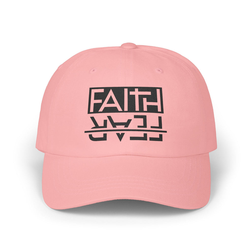 Faith over Fear Cap - Motivational Hat, Adjustable White Cap, Gift for Dad, Inspiring Gift Hat, Everyday Wear