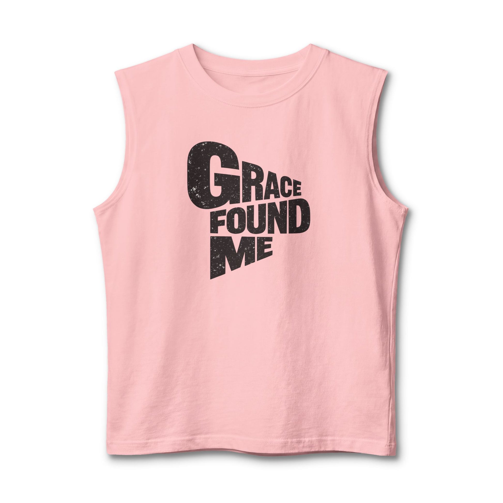 Grace Found Me Muscle Tank — Christian Faith Graphic Tank Top