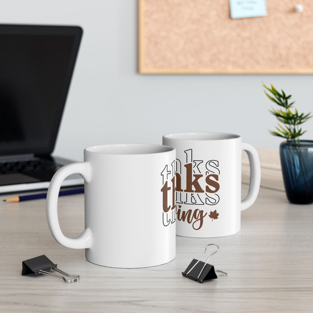 Thanksgiving Ceramic Mug, Coffee Cup (11oz/15oz)
