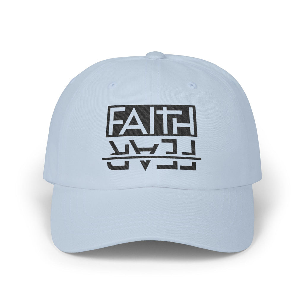 Faith over Fear Cap - Motivational Hat, Adjustable White Cap, Gift for Dad, Inspiring Gift Hat, Everyday Wear