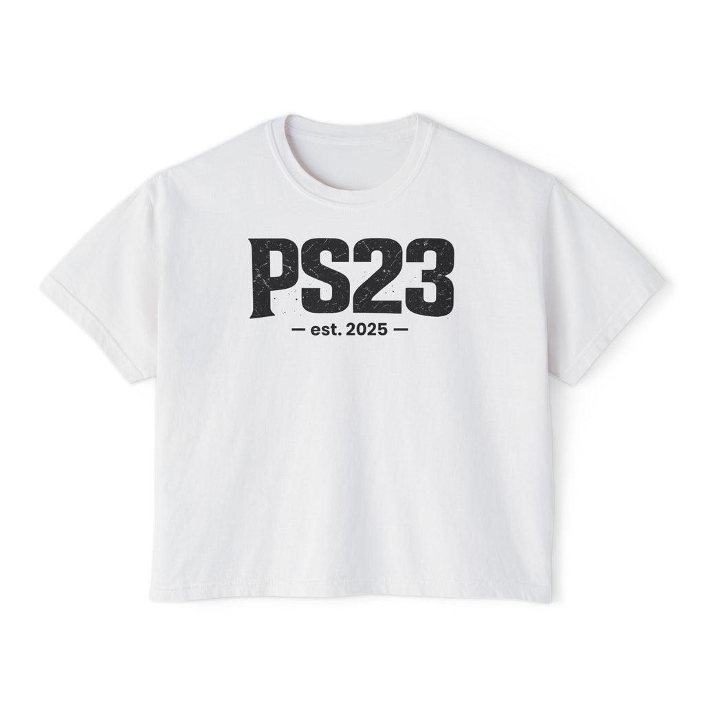Psalm 23 Women's Boxy Tee — Inspirational Faith Graphic Shirt