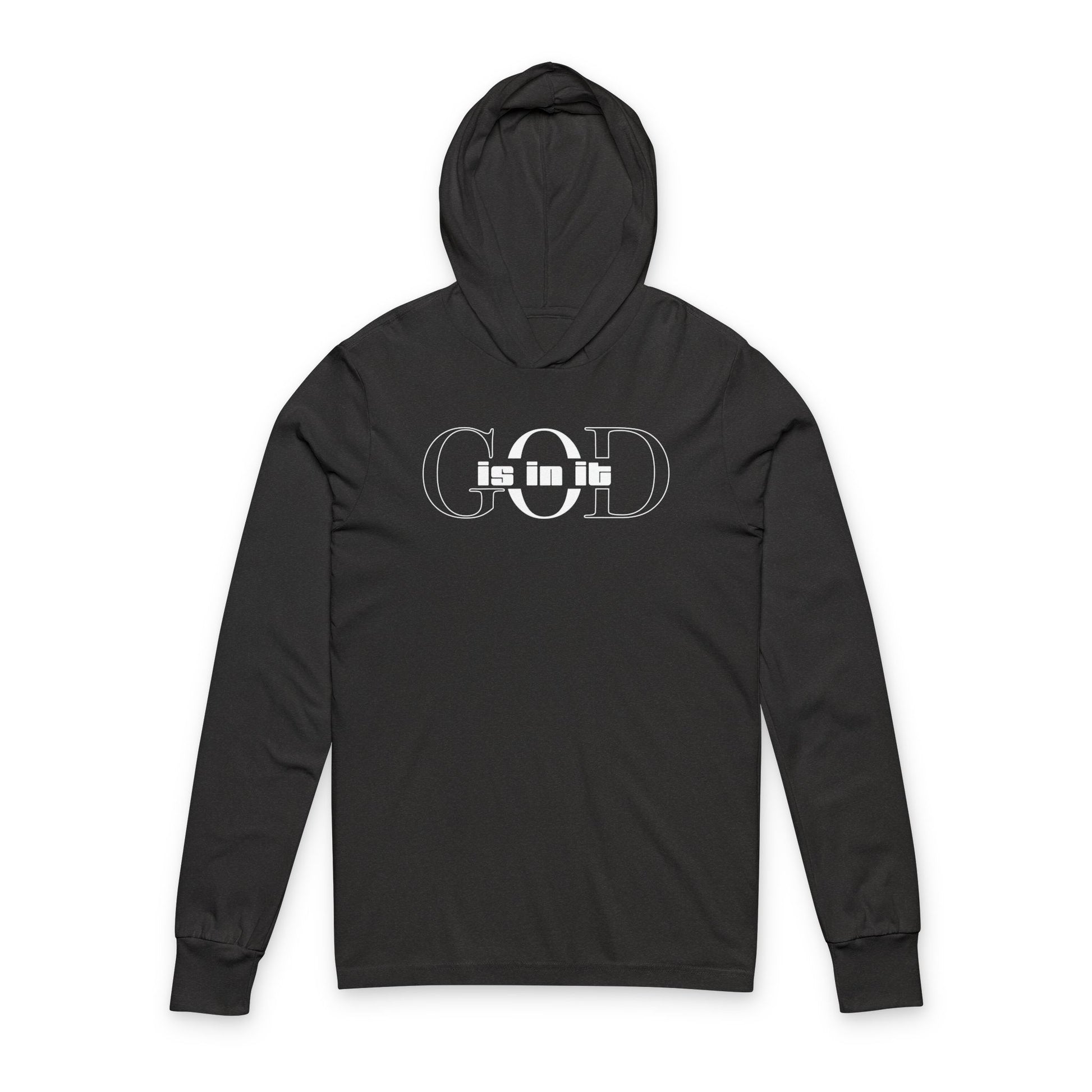 Unisex Hooded Long Sleeve Tee with 'God is in it' Design - Faithful Gift for Believers, Inspirational Wear, Casual Style, Religious [...]