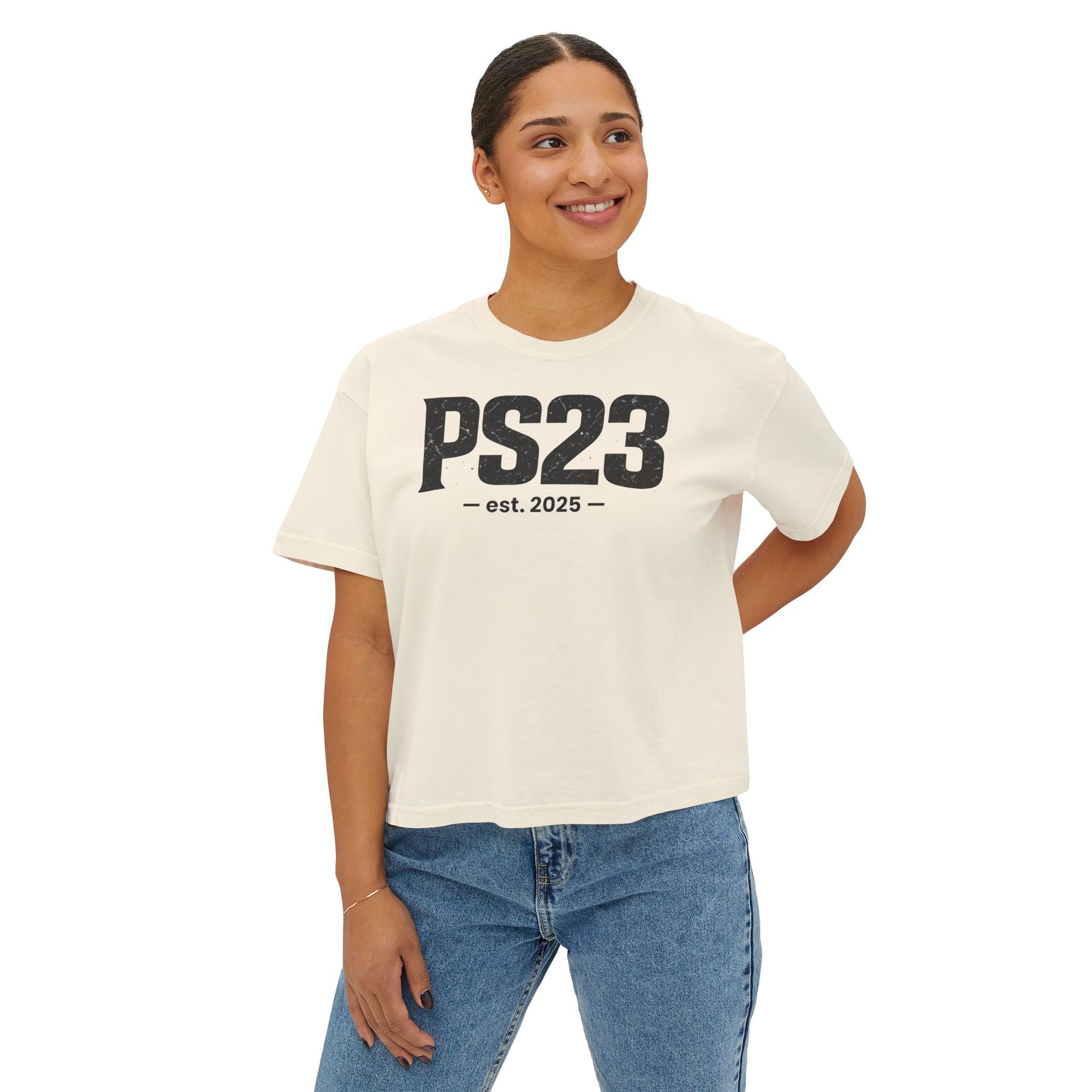 Psalm 23 Women's Boxy Tee — Inspirational Faith Graphic Shirt