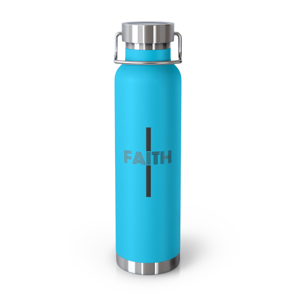 Faith Cross 22oz Insulated Water Bottle — Copper Vacuum Thermal Flask