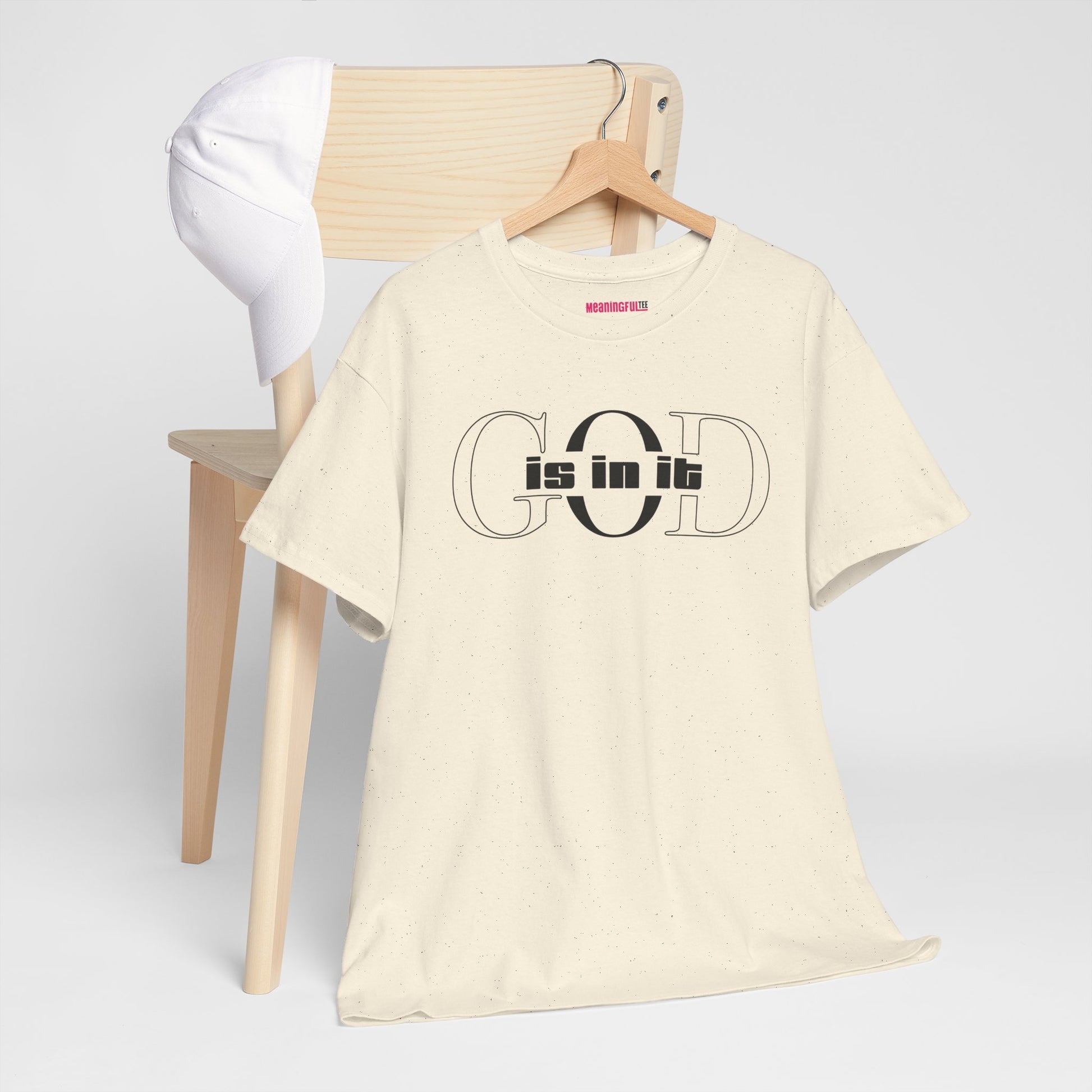 God is in it, Unisex Heavy Cotton Tee - Christian T-shirt, Faith-based-tee, Comfortable Casual Wear, Perfect for Church, Everyday Style, Gift for Friends, Summer Outfits, Relaxed Vibes