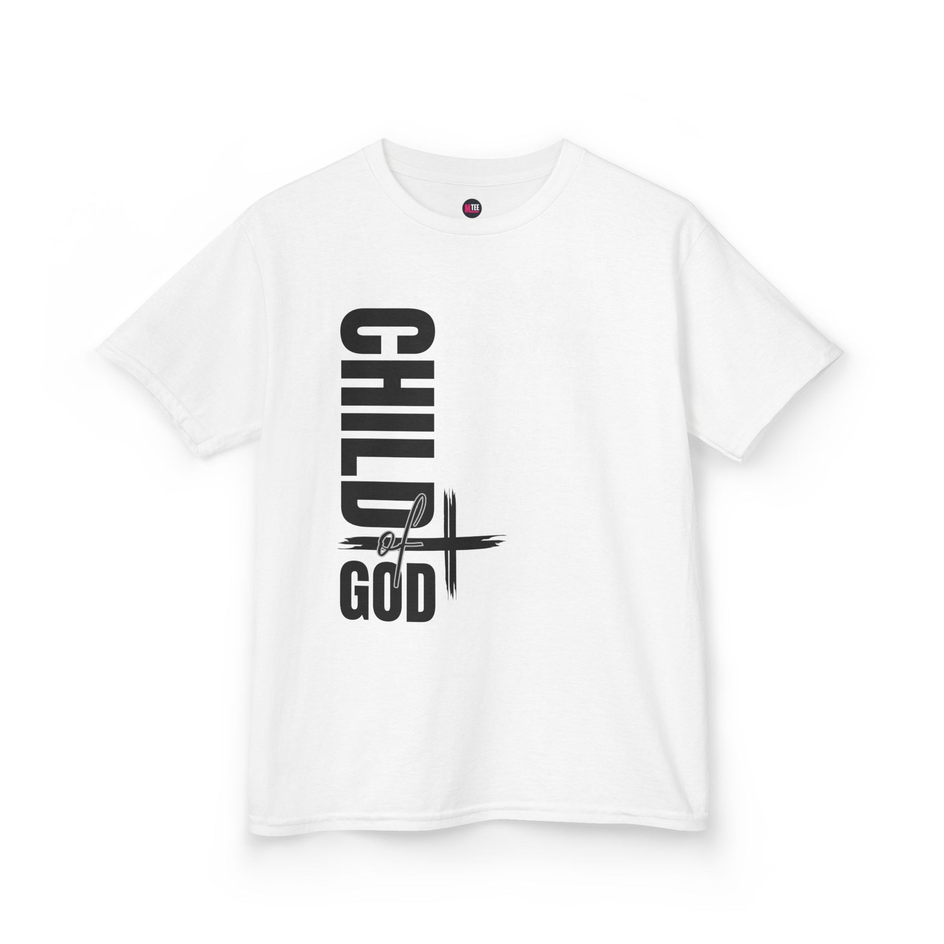 Kids Tee — "Child of God" Vertical Cross Christian T‑Shirt