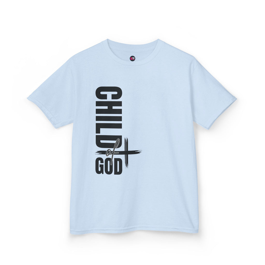 Kids Tee — "Child of God" Vertical Cross Christian T‑Shirt