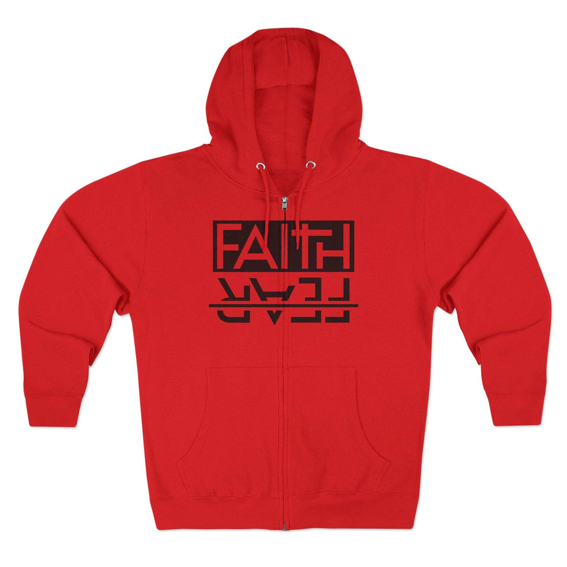 Faith Over Fear, Zip Hoodie, Unisex Hoodie, Cozy Oversized Hoodie, Inspirational Apparel, Versatile Layering Piece, Gift for Motivators, Goat God T-shirt