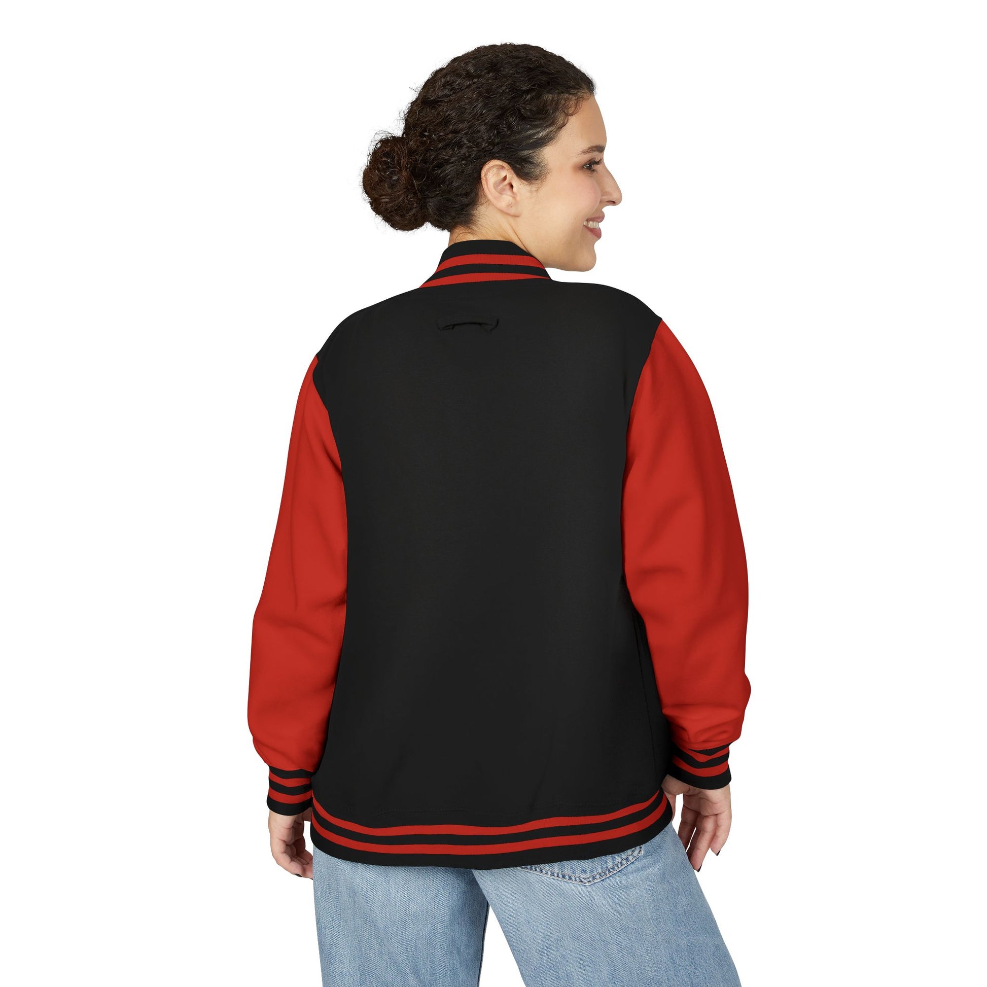 Unisex Heavyweight Letterman Jacket, Faith-based Jacket, Vintage Style Sports Jacket, College Spirit Wear, Casual Outwear, Gifts for Sports Lovers, Fall Fashion
