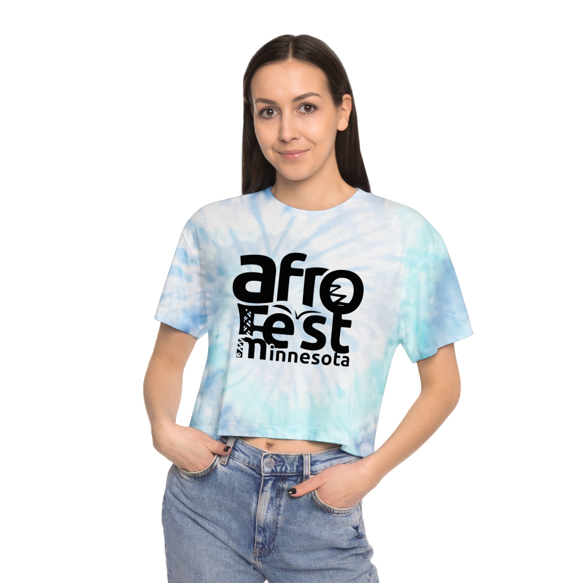 Women's Tie-Dye Crop Tee - Chill Vibes, Boho Style, Festival Fashion, Summer Essential, Unique Gift