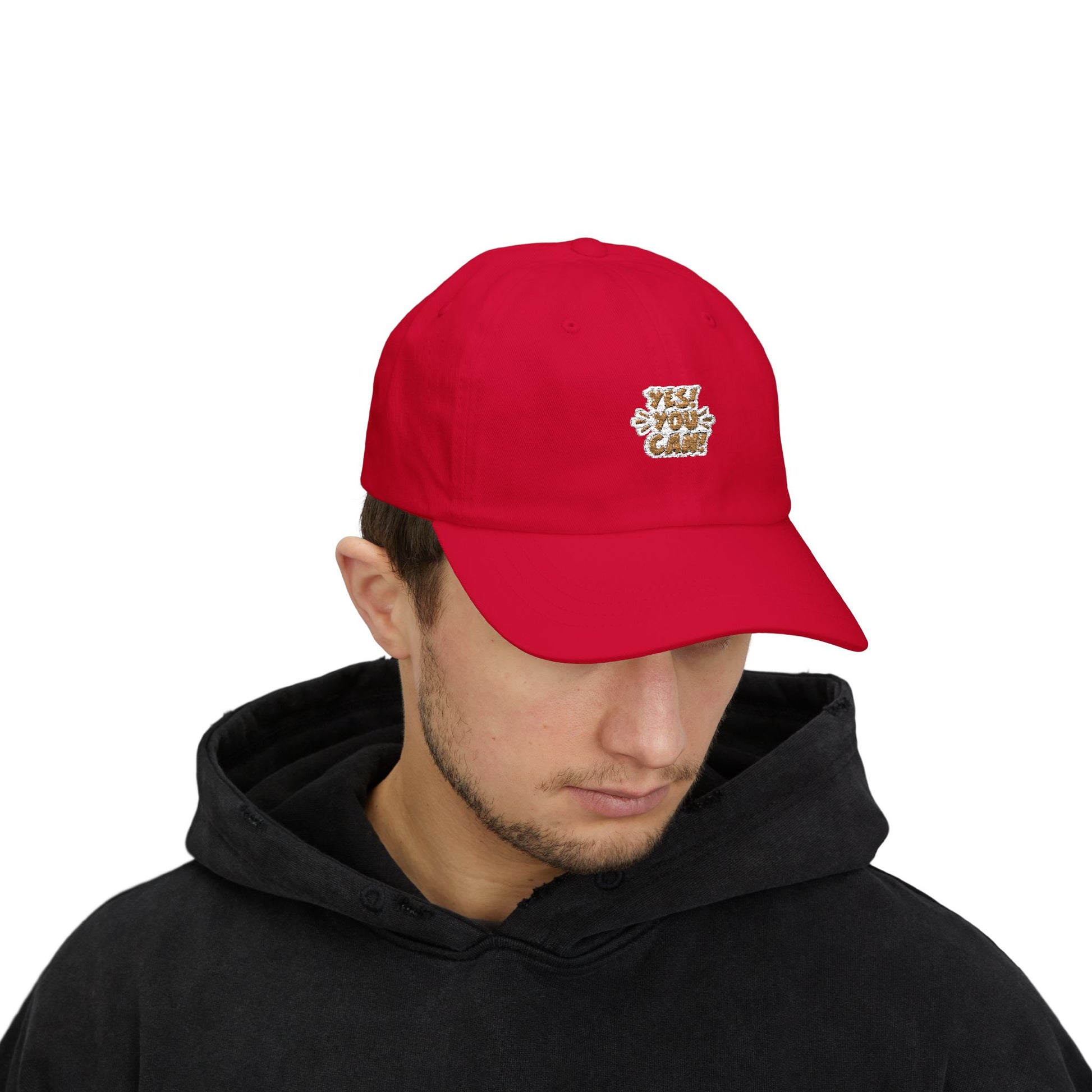Yes! You Can Dad Cap - Motivational Hat for Fathers, Adjustable White Cap, Gift for Dad, Inspiring Dad Hat, Everyday Wear