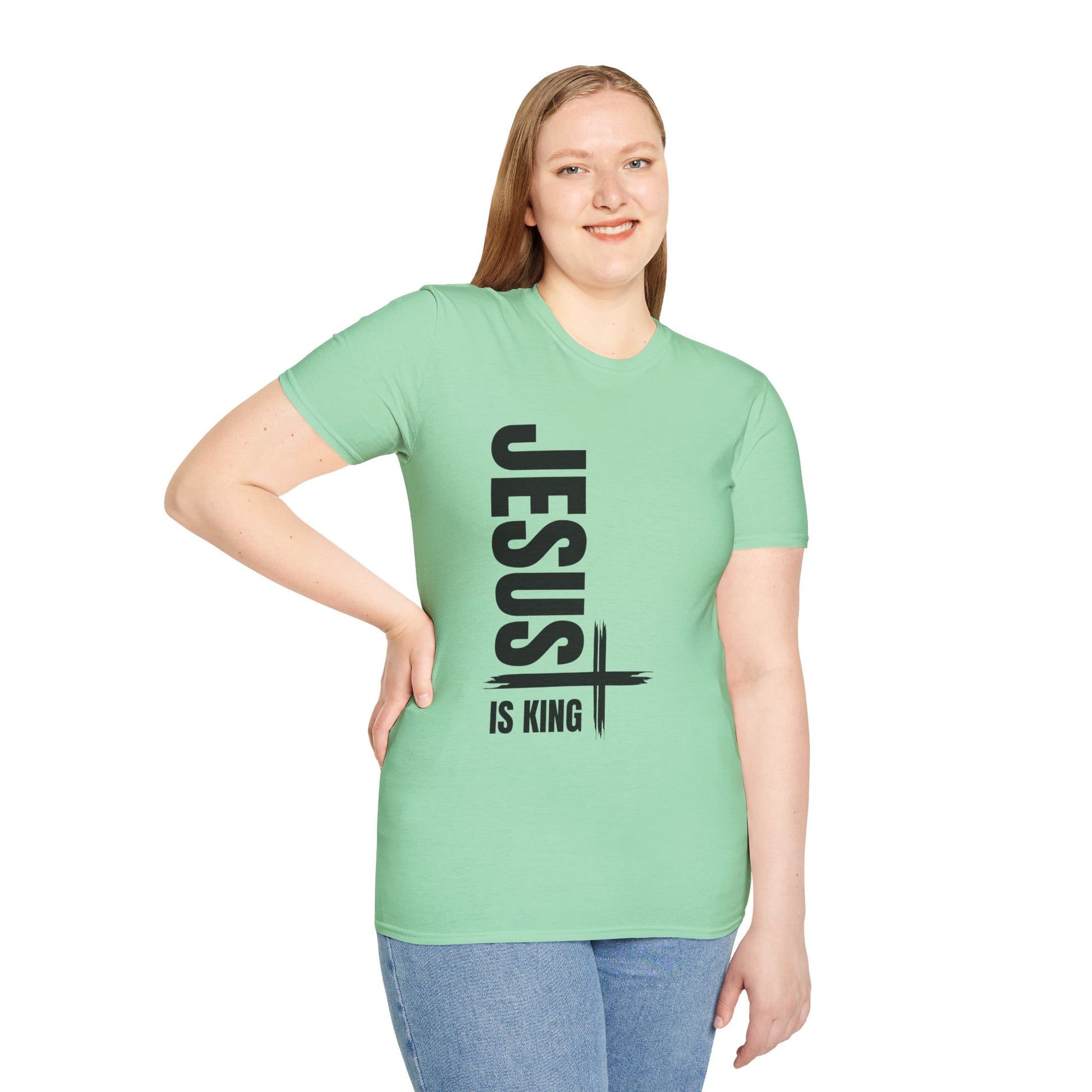 Christian Unisex T-Shirt - Jesus is King Faith-Based Tee for Believers