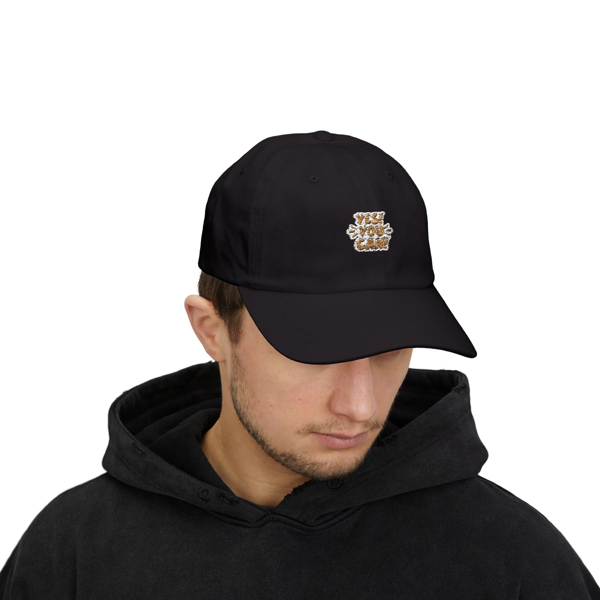 Yes! You Can Dad Cap - Motivational Hat for Fathers, Adjustable White Cap, Gift for Dad, Inspiring Dad Hat, Everyday Wear