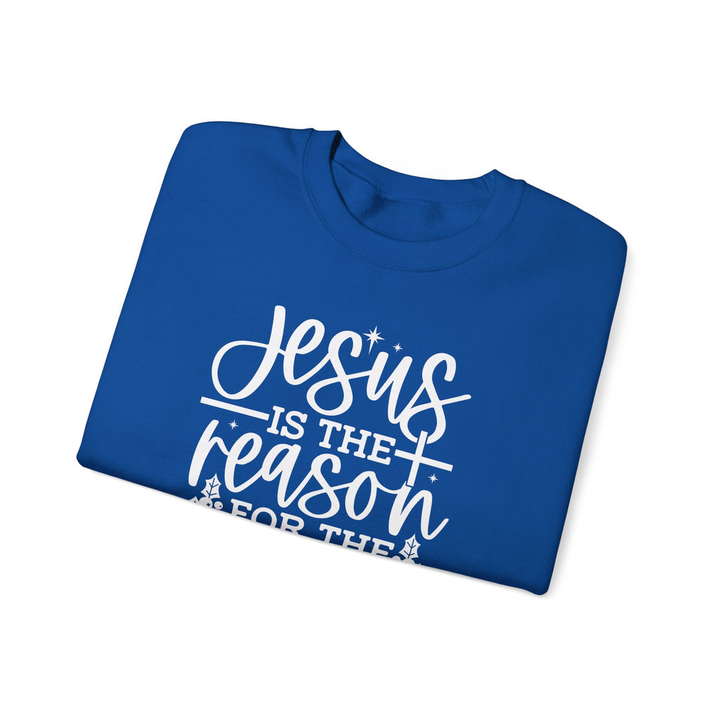 Jesus is the Reason for the Season, Christmas Crewneck Sweatshirt Fabric Knit Long Sleeve Winter Casual Soft Medium Length Hoodie for Men and Women
