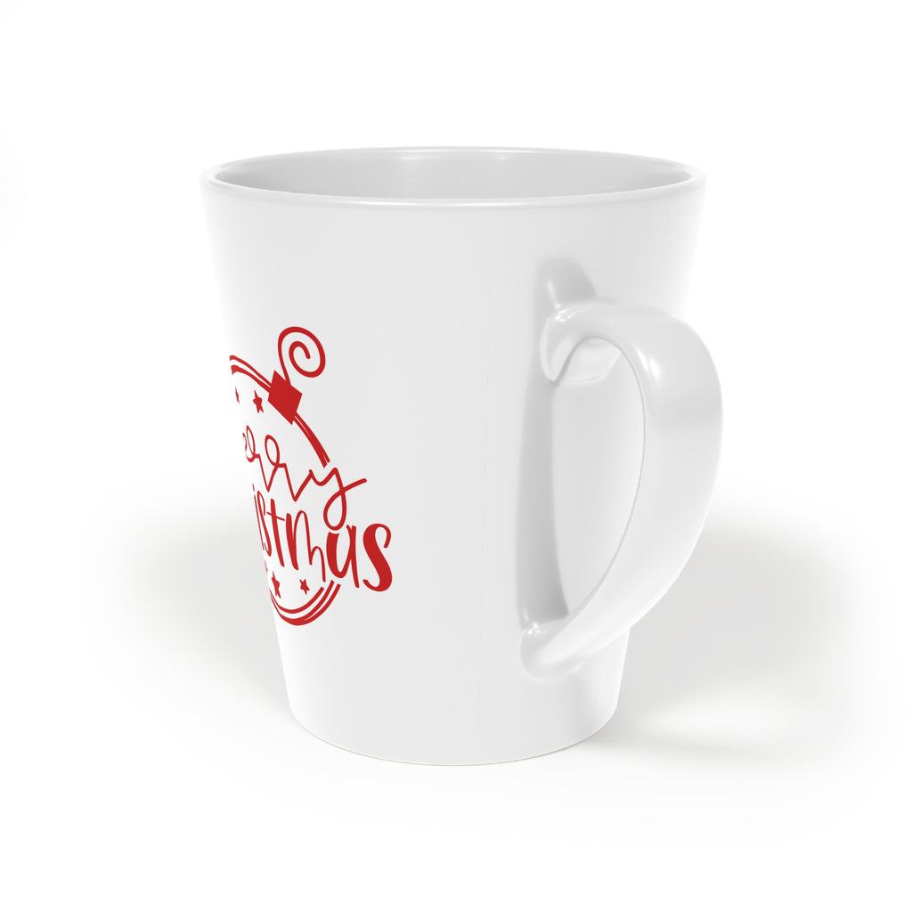 Christmas Latte Mug 12oz - Red Holiday Cheer Coffee Cup