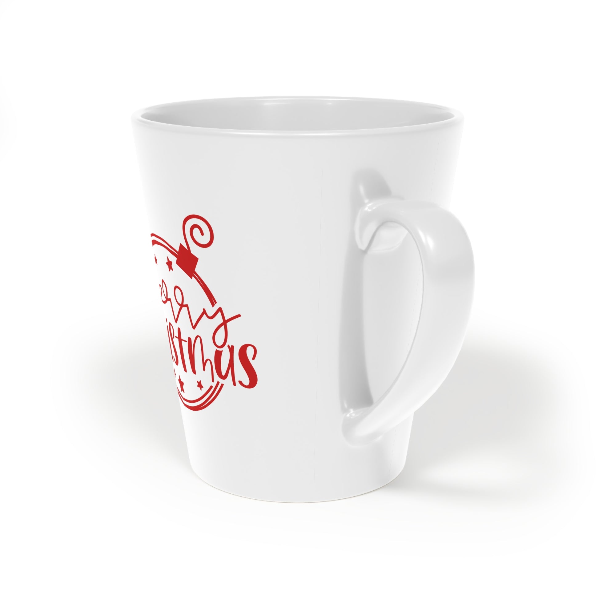 Christmas Latte Mug 12oz - Red Holiday Cheer Coffee Cup