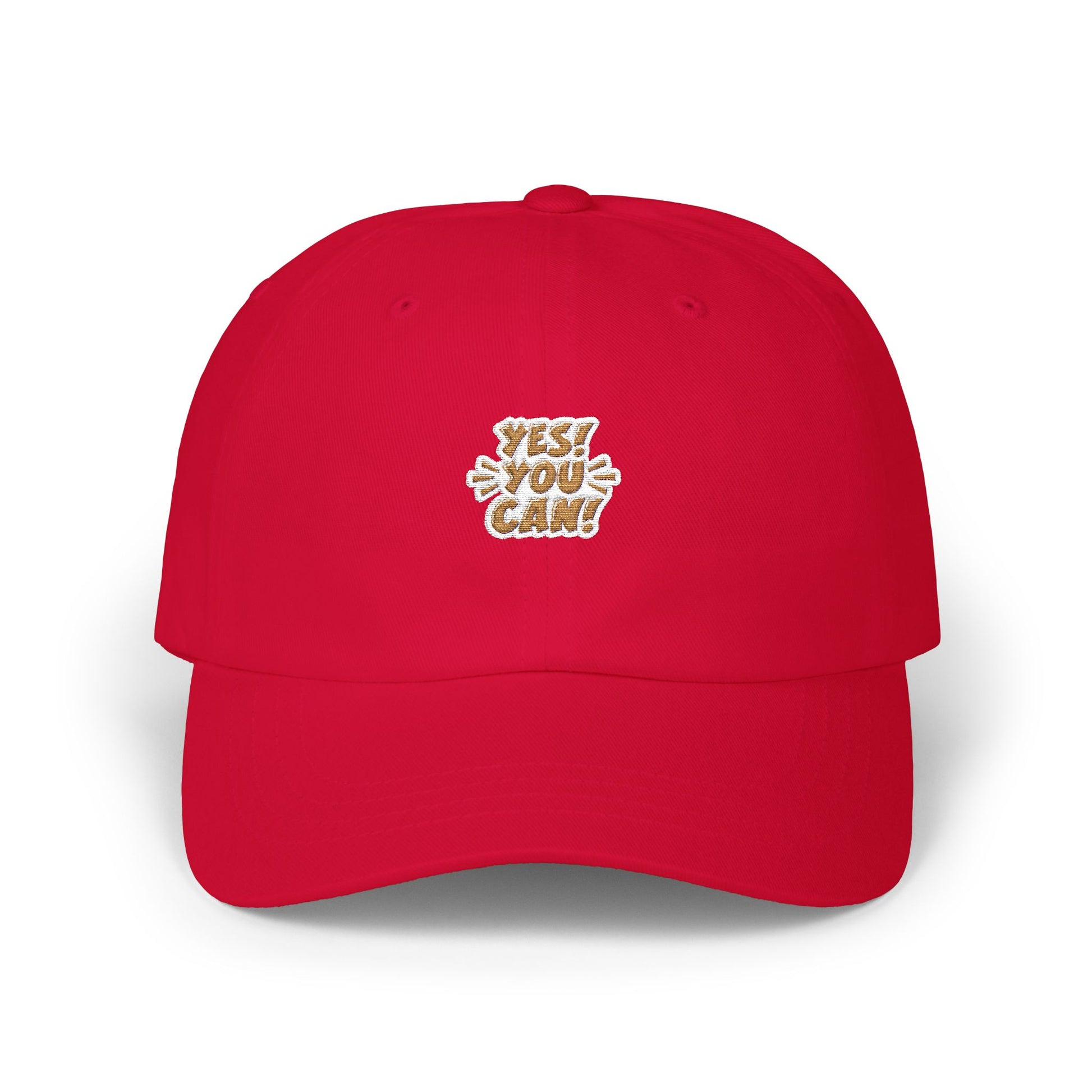 Yes! You Can Dad Cap - Motivational Hat for Fathers, Adjustable White Cap, Gift for Dad, Inspiring Dad Hat, Everyday Wear