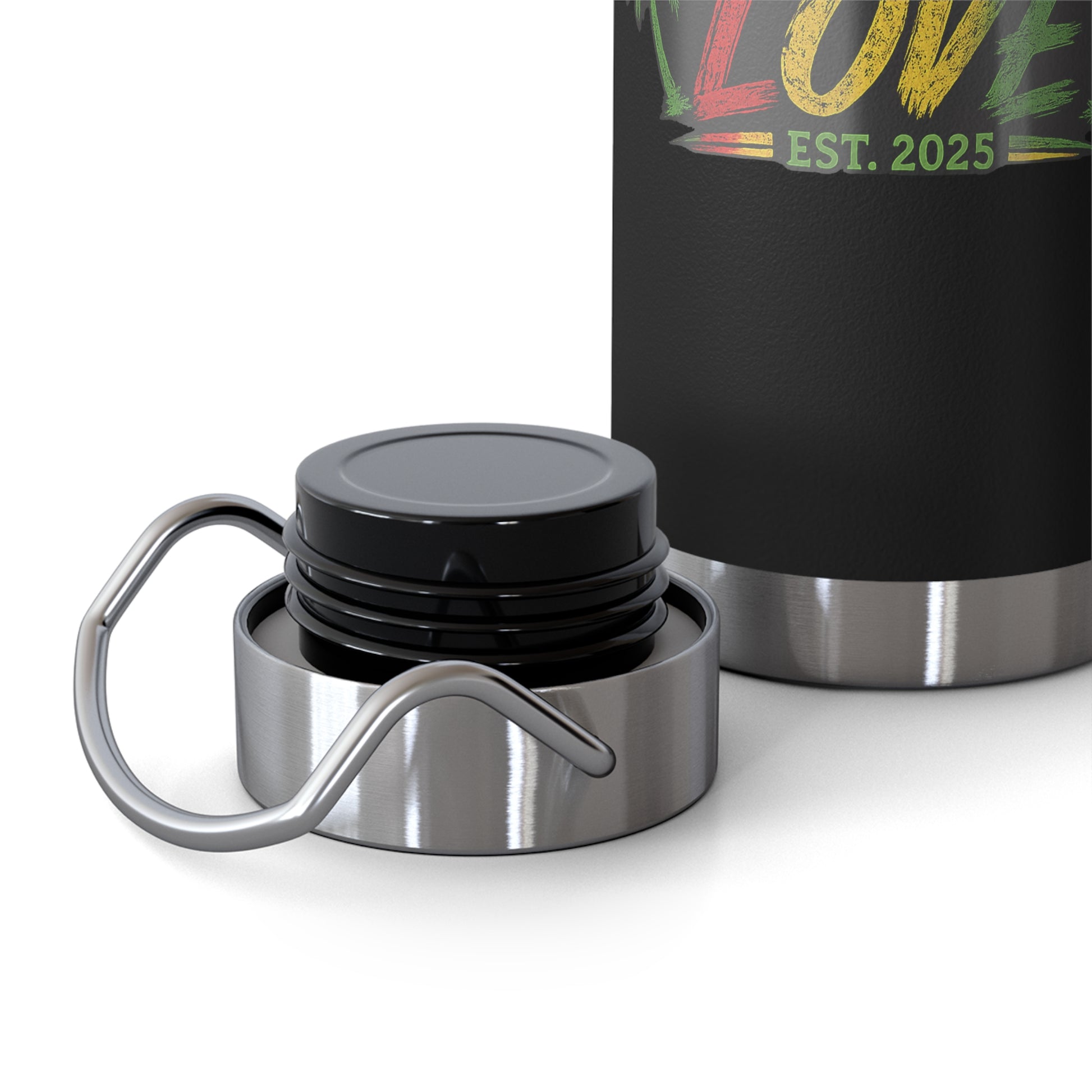 22oz Copper Vacuum Bottle — "Owe You Nothing But Love" Tropical Insulated Water Flask