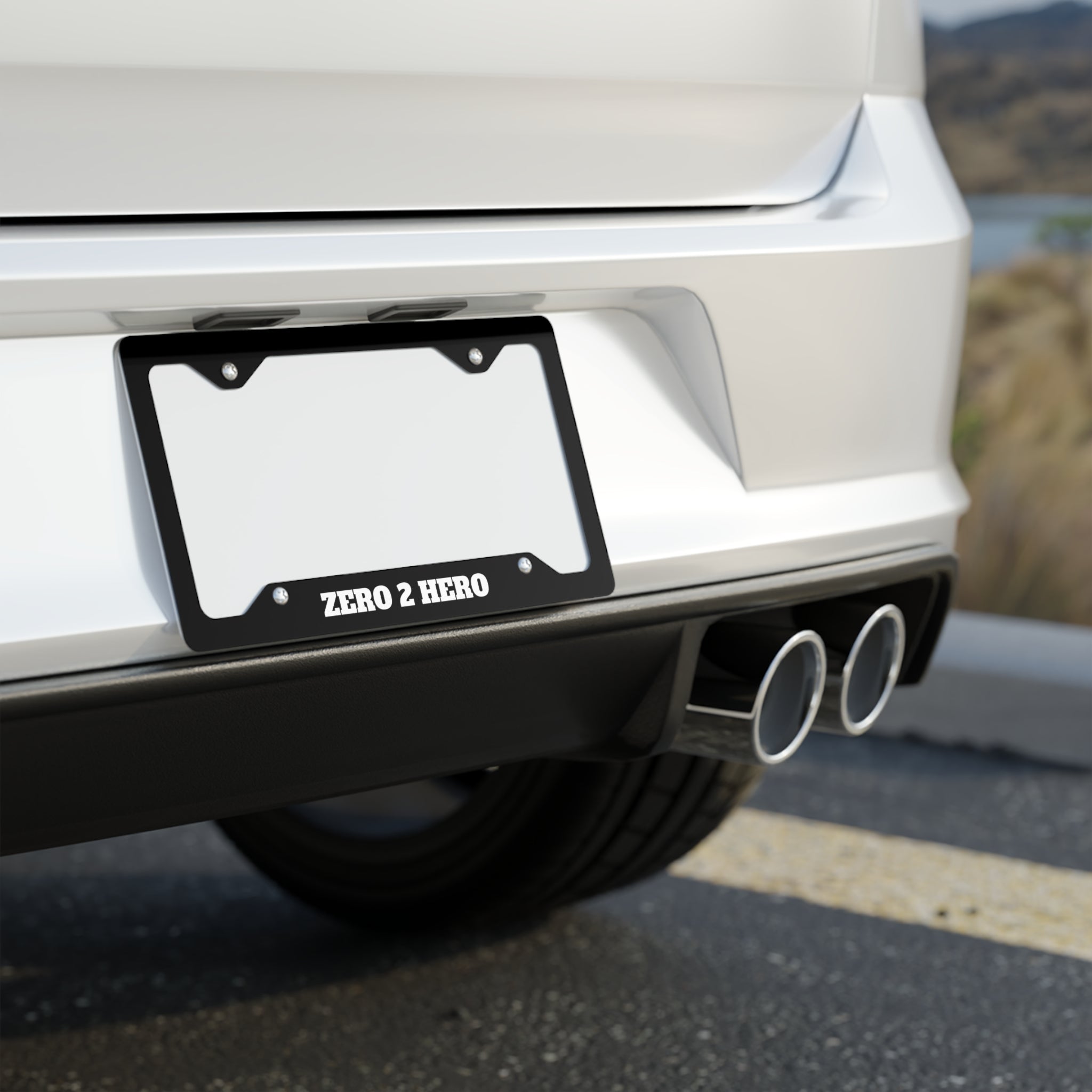 Zero 2 Hero Metal License Plate Frame