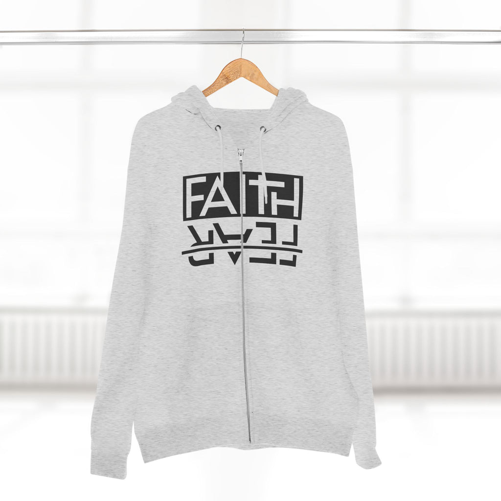 Faith Over Fear, Zip Hoodie, Unisex Hoodie, Cozy Oversized Hoodie, Inspirational Apparel, Versatile Layering Piece, Gift for Motivators, Goat God T-shirt