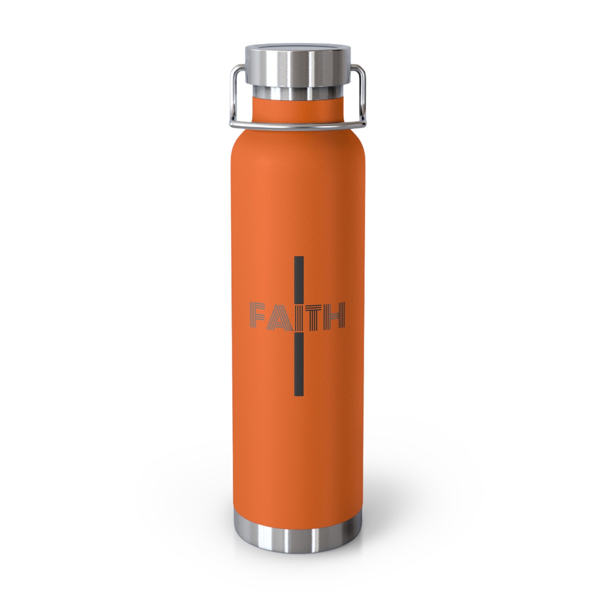 Faith Cross 22oz Insulated Water Bottle — Copper Vacuum Thermal Flask