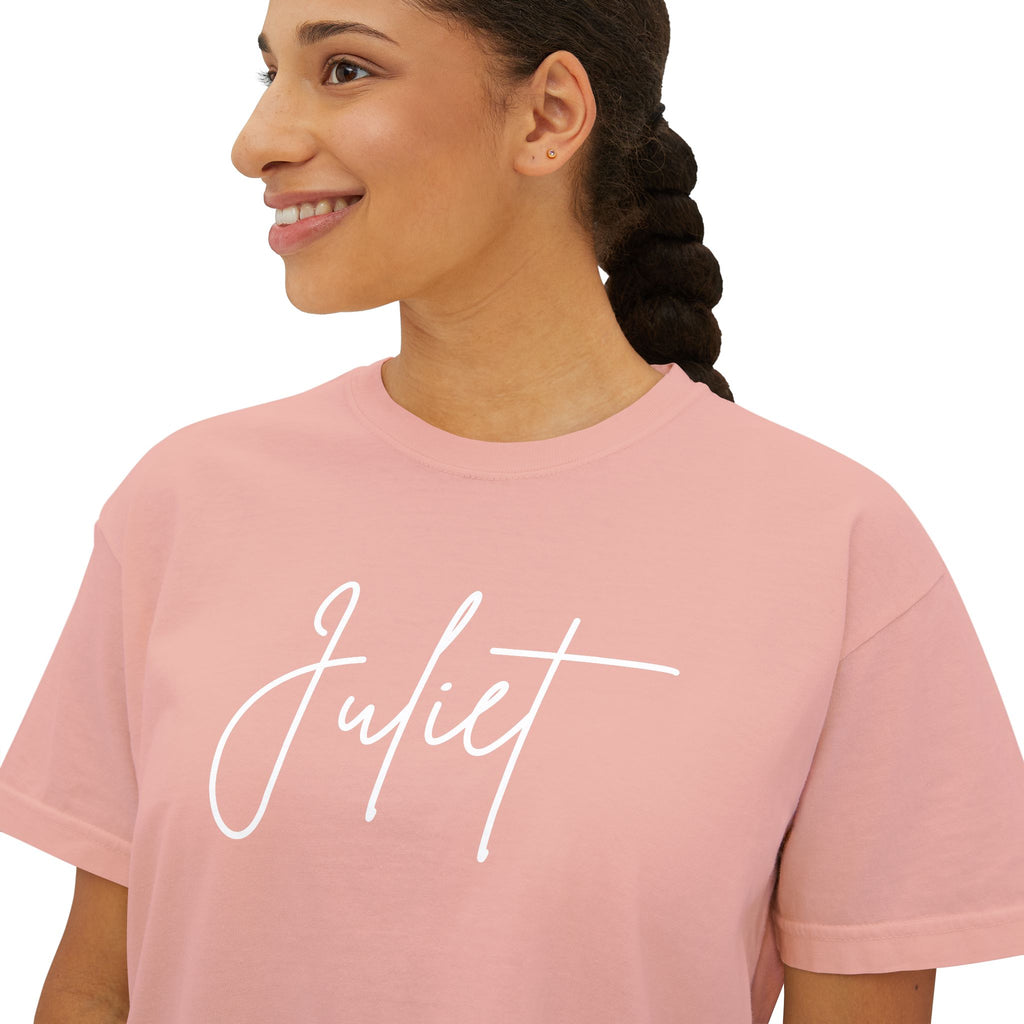 Juliet Valentine Women's Boxy Tee — Cute Valentine's Day Graphic