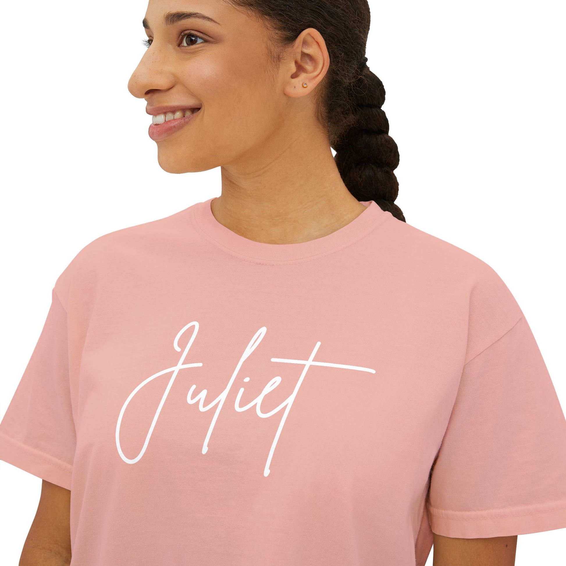 Juliet Valentine Women's Boxy Tee — Cute Valentine's Day Graphic