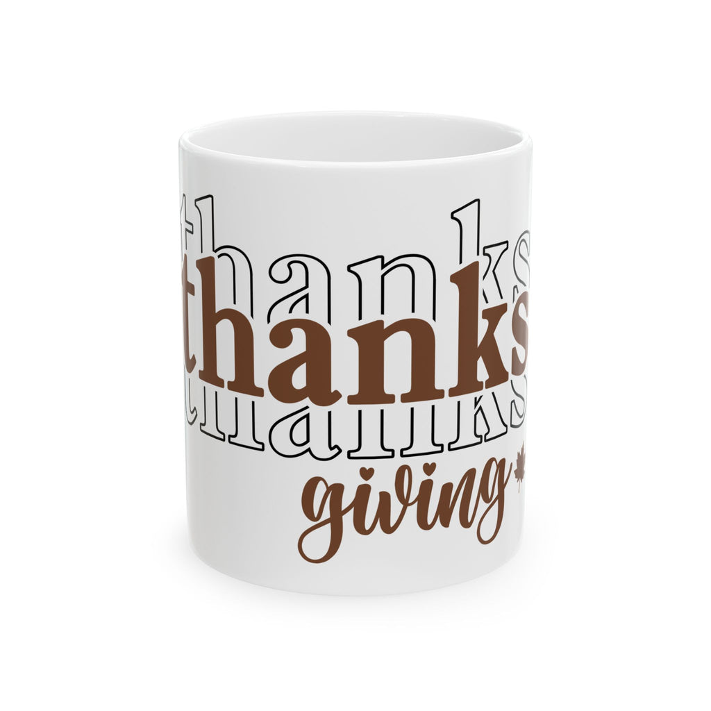 Thanksgiving Ceramic Mug, Coffee Cup (11oz/15oz)