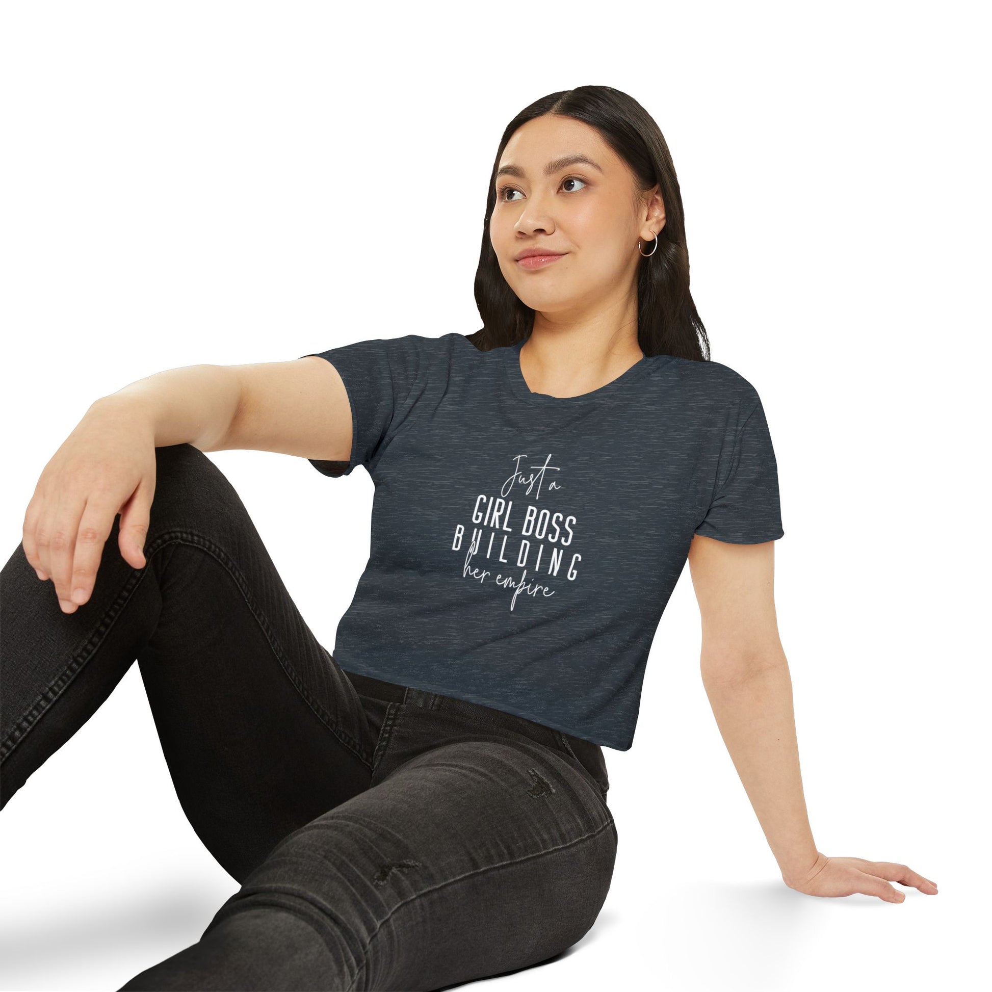 Crop Top Positive Vibes Self Love Gift for Her, Boss Lady T-Shirt